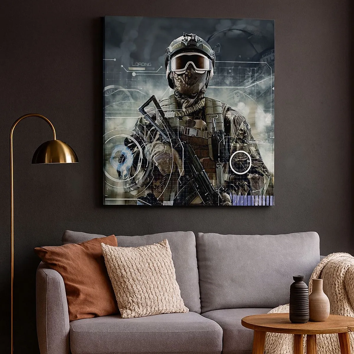 Canvastavla - Bild på duk - Makt - 30x30 cm