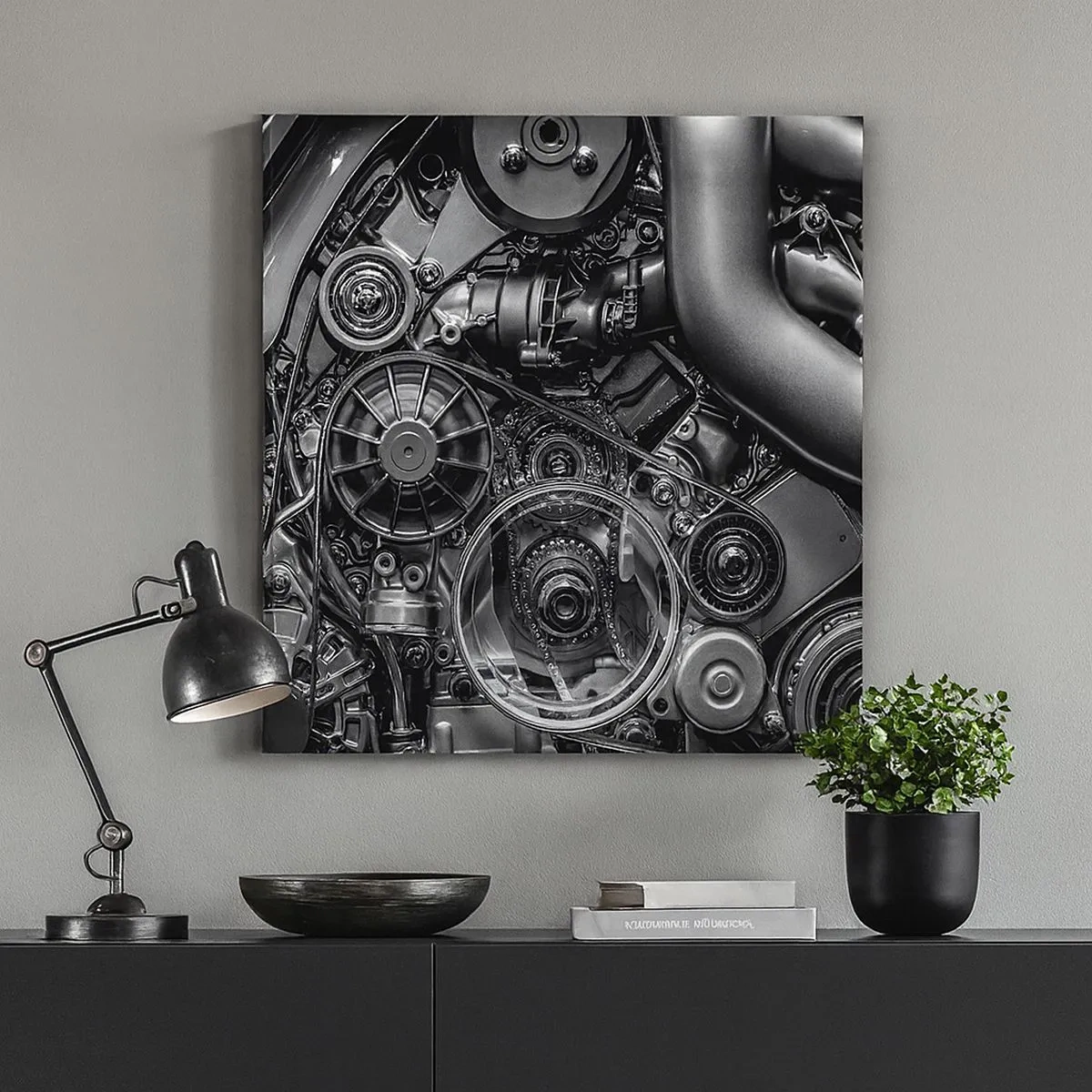 Canvastavla - Bild på duk - Mekanikens poesi - 30x30 cm