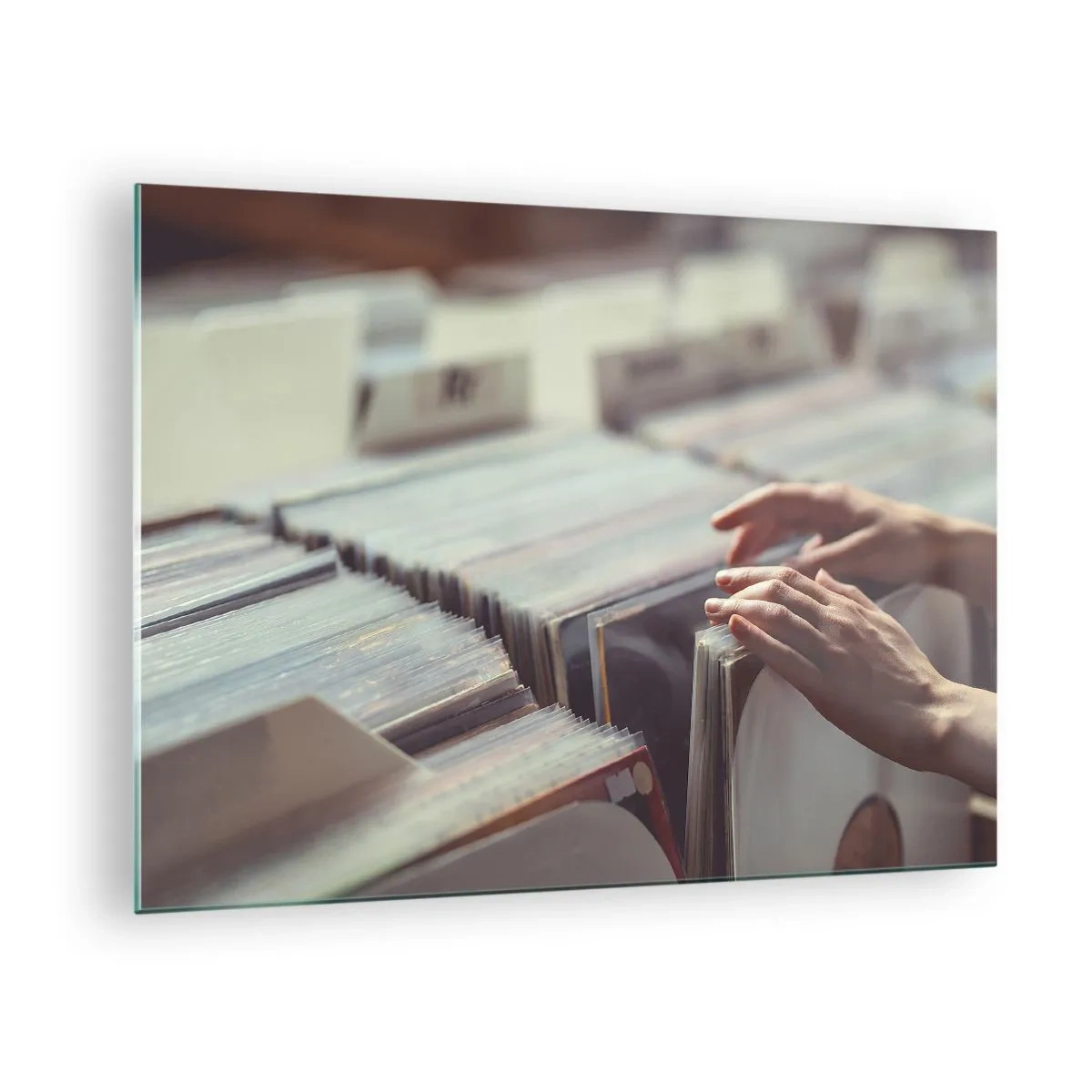 Glastavla - Bild på glas - På jakt efter känslor - 70x50cm - I jakten efter känslor - Modern väggdekoration för vardagsrum och sovrum ARTTOR