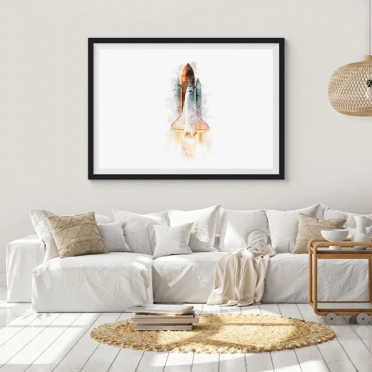 Affisch i svart ram - Upptäckare efter start - 70x50 cm