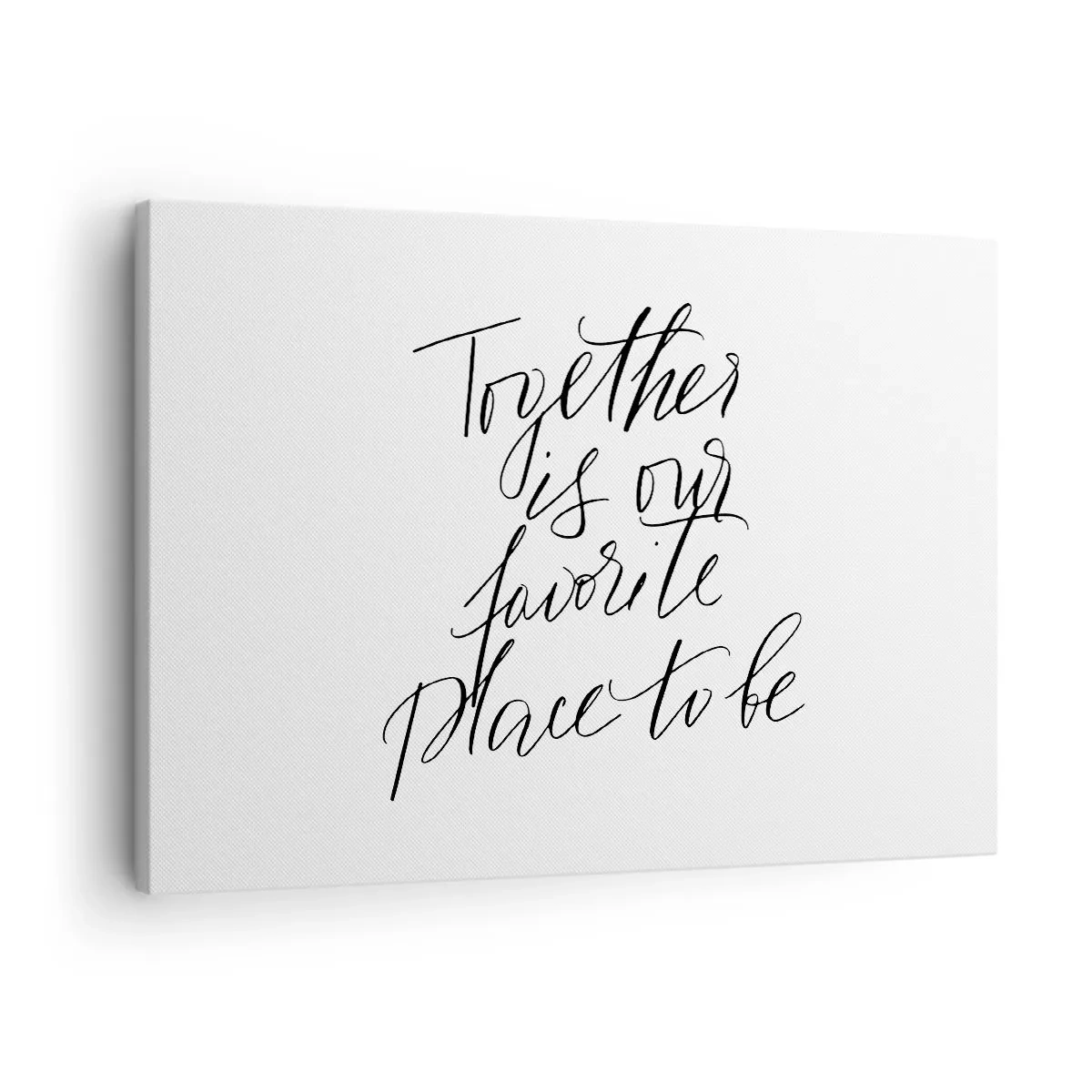 Canvastavla - Bild på duk - Typografisk inskription i elegant stil på vit bakgrund - 70x50cm - Känner du också det? - Modern väggdekoration för vardagsrum och sovrum ARTTOR