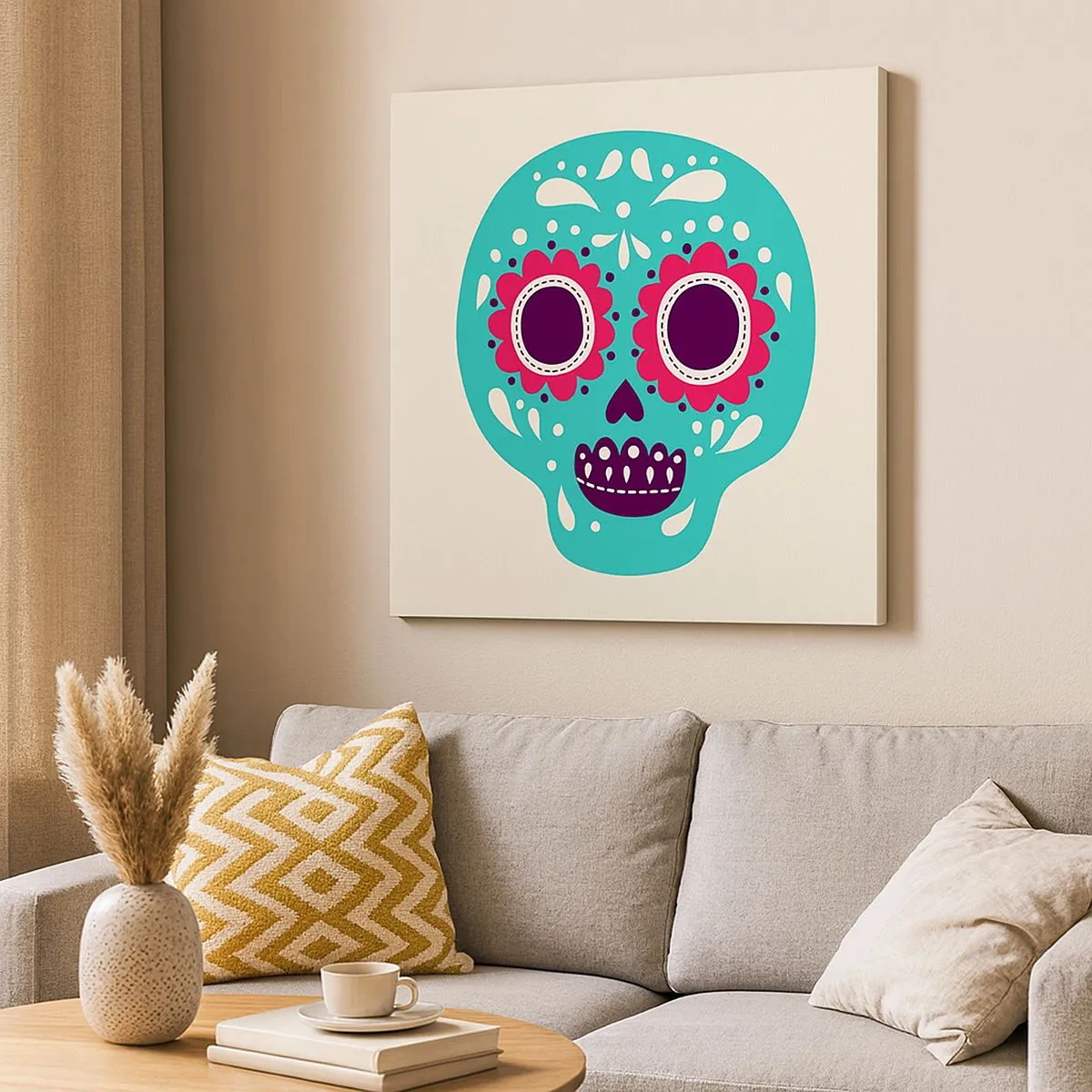 Canvastavla - Bild på duk - Livet - nöje till döden - 30x30 cm