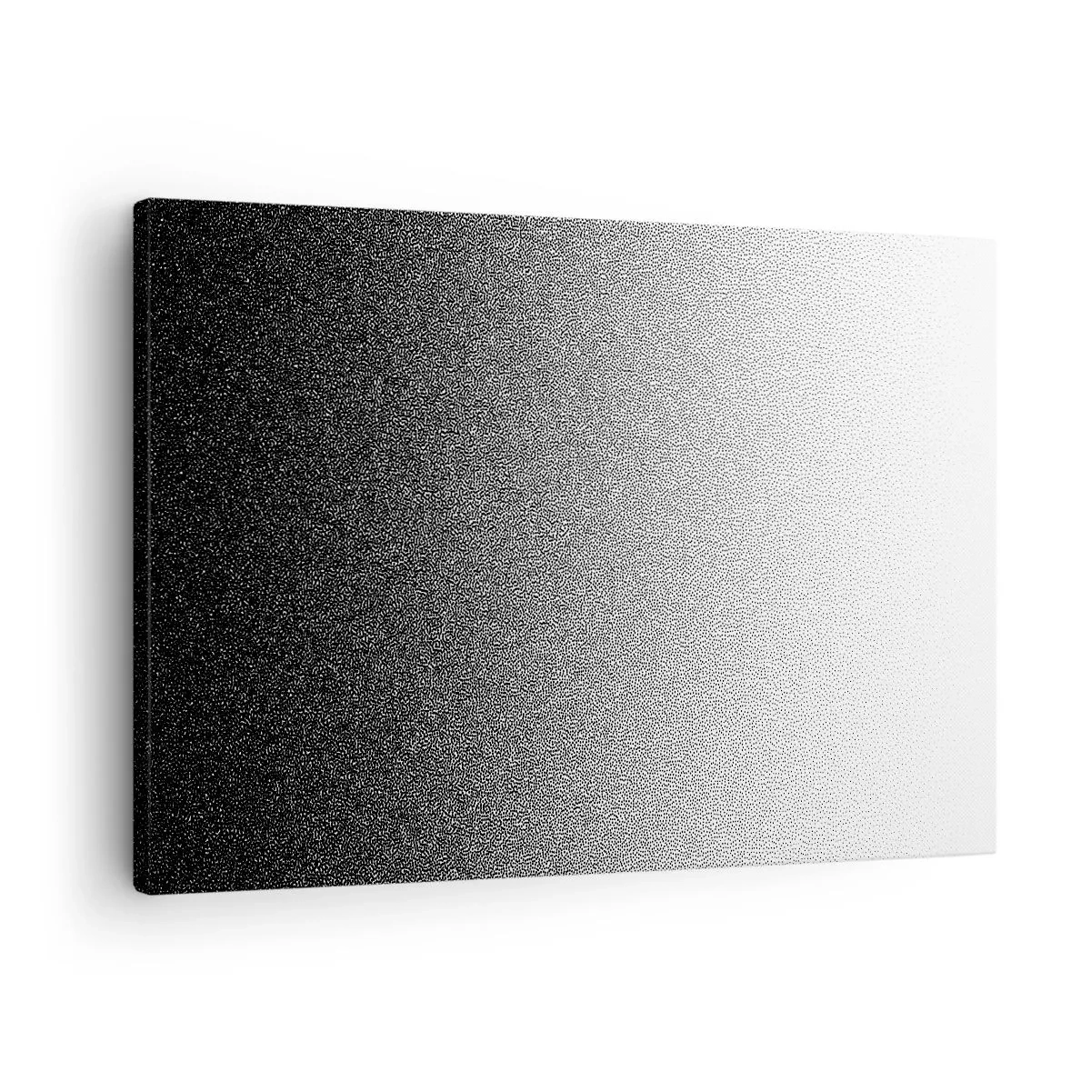 Canvastavla - Bild på duk - Minimalistisk svartvit gradient i punktform - 70x50cm - Mot ljuset - Modern väggdekoration för vardagsrum och sovrum ARTTOR