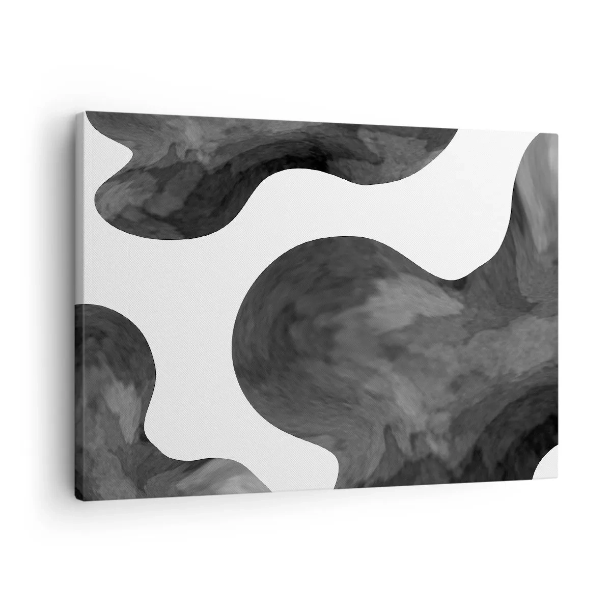 Canvastavla - Bild på duk - Abstrakt mönster i nyanser av grått och vitt - 70x50cm - Mjölkvägen - Modern väggdekoration för vardagsrum och sovrum ARTTOR